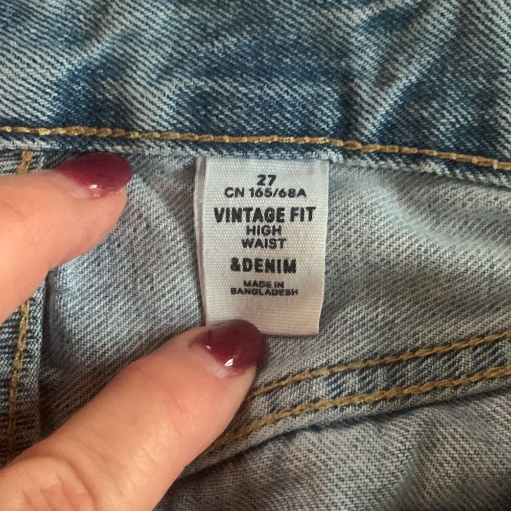 &Denim Women’s Jeans Silver Studs High Waisted 27 X 28 - Picture 9 of 11